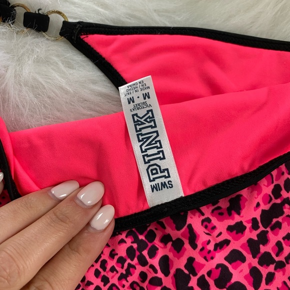 Pink and black animal print bathing suit PINK - Picture 3 of 4